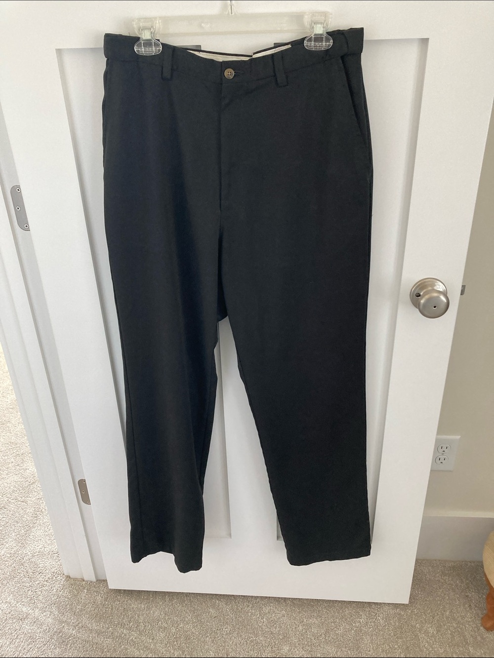 Men’s Haggar Black Straight-Leg Slacks